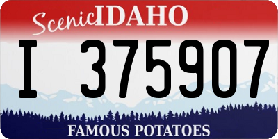 ID license plate I375907