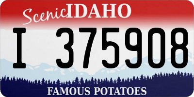 ID license plate I375908