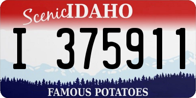 ID license plate I375911