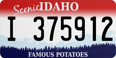 ID license plate I375912