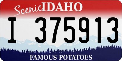 ID license plate I375913