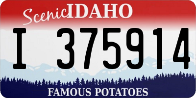 ID license plate I375914