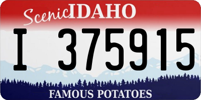 ID license plate I375915
