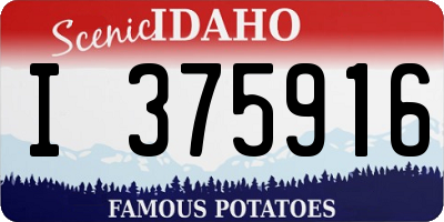 ID license plate I375916