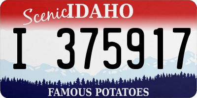 ID license plate I375917