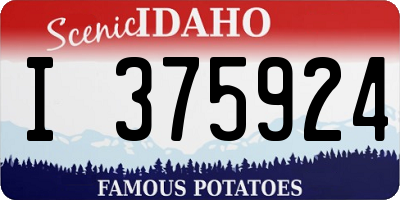 ID license plate I375924