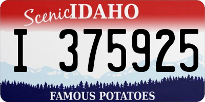 ID license plate I375925