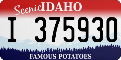 ID license plate I375930