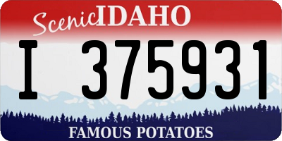 ID license plate I375931