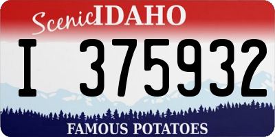 ID license plate I375932