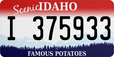 ID license plate I375933