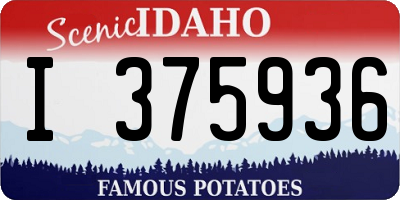 ID license plate I375936