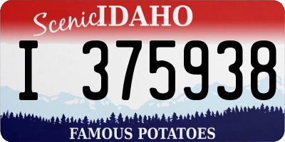 ID license plate I375938