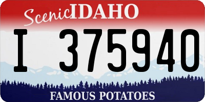 ID license plate I375940