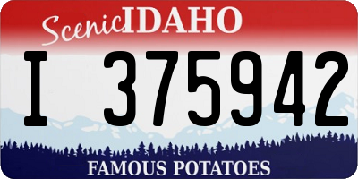 ID license plate I375942