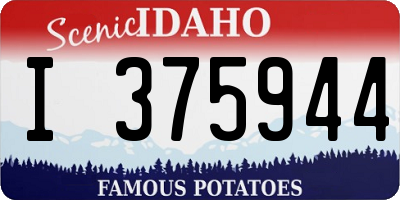 ID license plate I375944