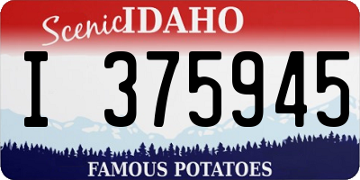 ID license plate I375945