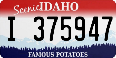 ID license plate I375947