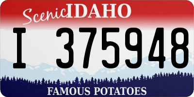 ID license plate I375948