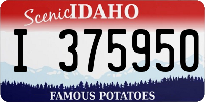 ID license plate I375950