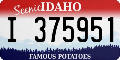 ID license plate I375951
