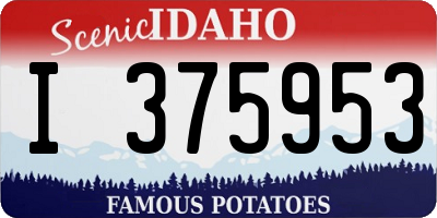 ID license plate I375953