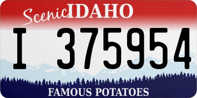 ID license plate I375954