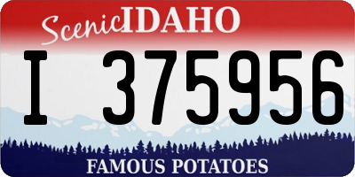 ID license plate I375956