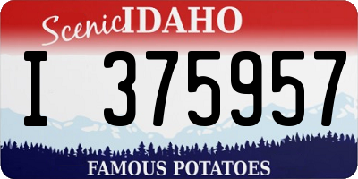 ID license plate I375957