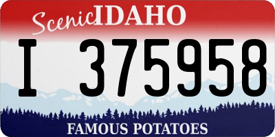 ID license plate I375958
