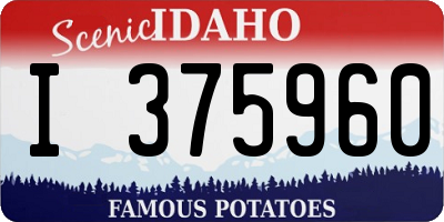 ID license plate I375960