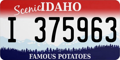 ID license plate I375963