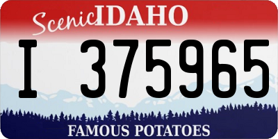 ID license plate I375965