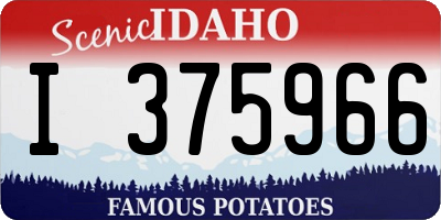 ID license plate I375966