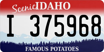 ID license plate I375968