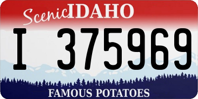 ID license plate I375969