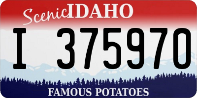ID license plate I375970