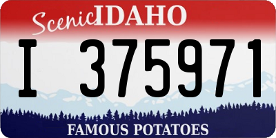 ID license plate I375971