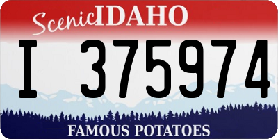 ID license plate I375974
