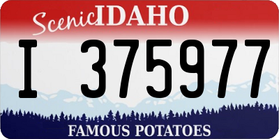 ID license plate I375977
