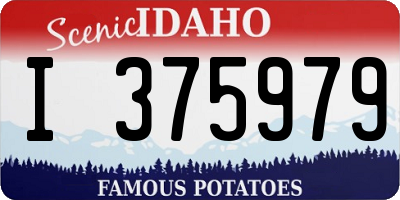 ID license plate I375979