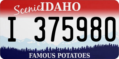ID license plate I375980