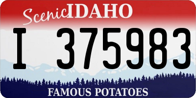 ID license plate I375983