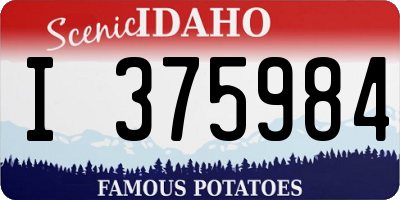 ID license plate I375984