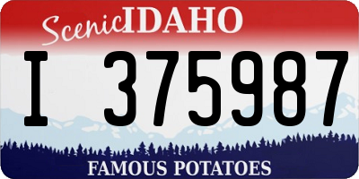 ID license plate I375987