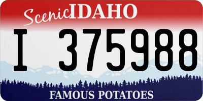 ID license plate I375988