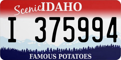 ID license plate I375994
