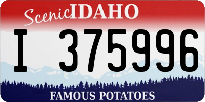 ID license plate I375996
