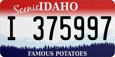ID license plate I375997