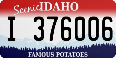 ID license plate I376006